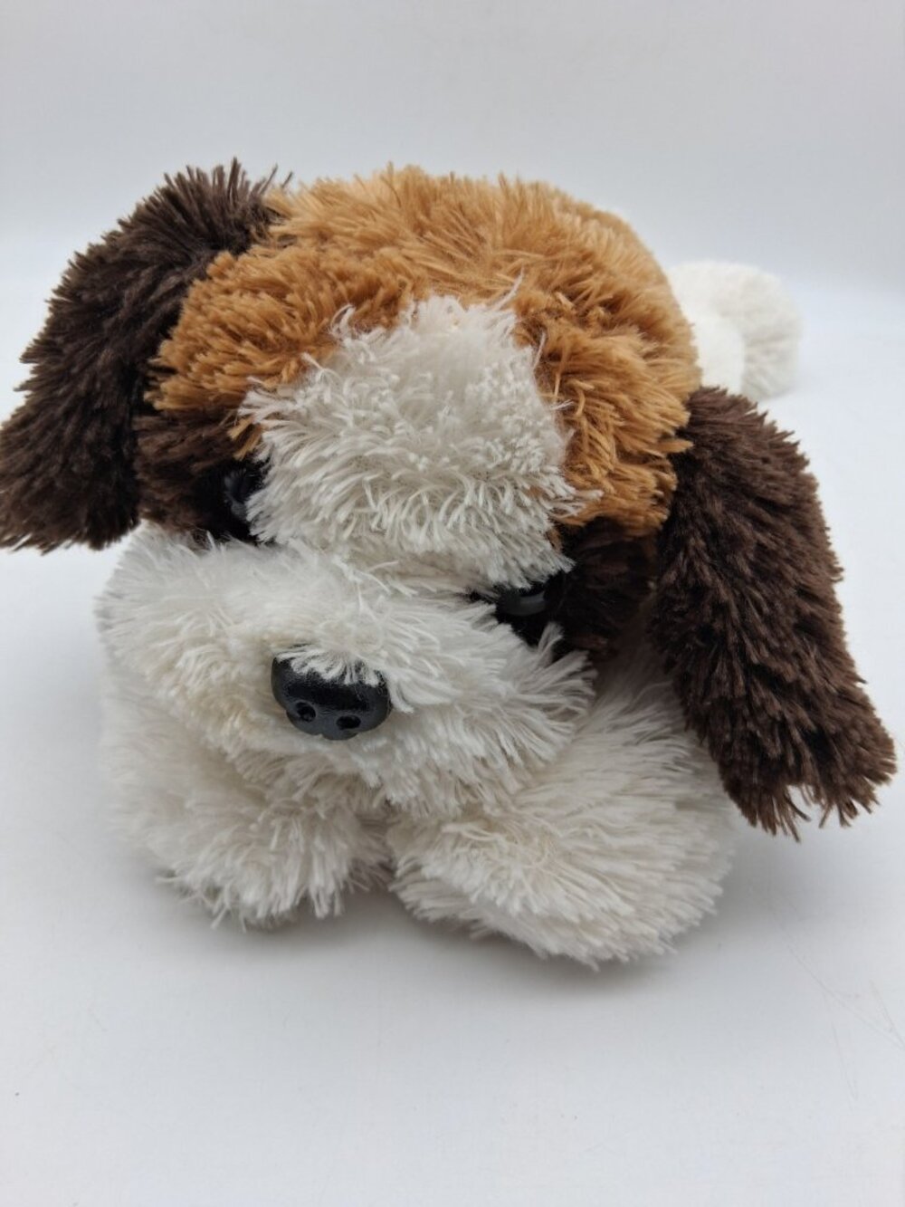 Ty Classic 2009 Yodeler St Bernard Dog Plush Floppy Puppy Laying Toy 15"